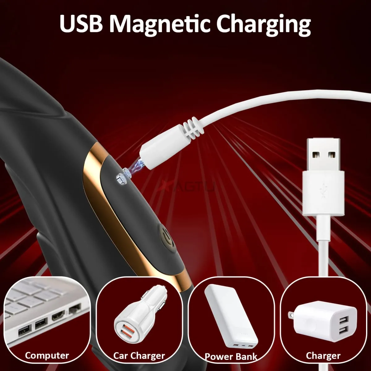Vibrating Cock แหวนชายต่อมลูกหมาก Perineum นวด Vibrator Taint Stimulator Anal Butt Plug เพศของเล่นสำหรับผู้ชายอวัยวะเพศชายแหวน — image 4
