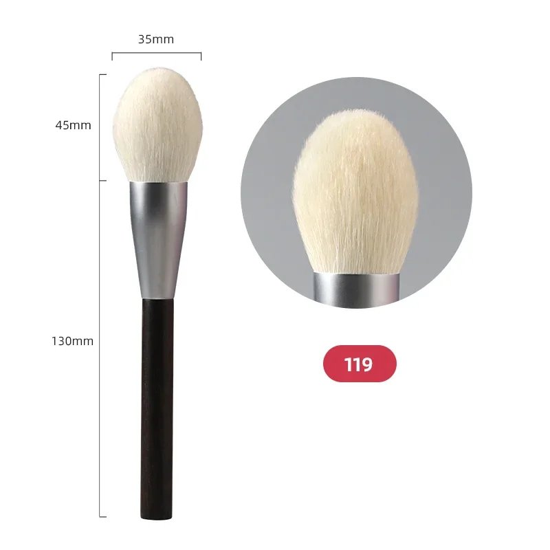 Ebony Handle Handmade Makeup Brushes 1pc Soft Saibikoho Goat Hair Face Powder Blush Eye Shadow Brush Professional Make Up Brush