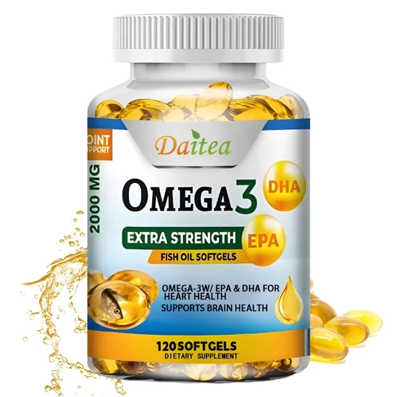 Daitea Omega 3 visolie – EPA & DHA 2000 mg – 60/120 capsules – algehele gezondheid en immuunondersteuning Niet-GMO glutenvrij — image 8