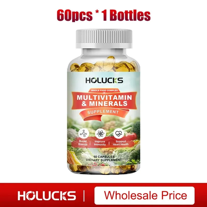 Free Multivitamin & Minerals Capsules with Whole Food Complex Support Immunity Heart Health & Daily Wellness for Adult