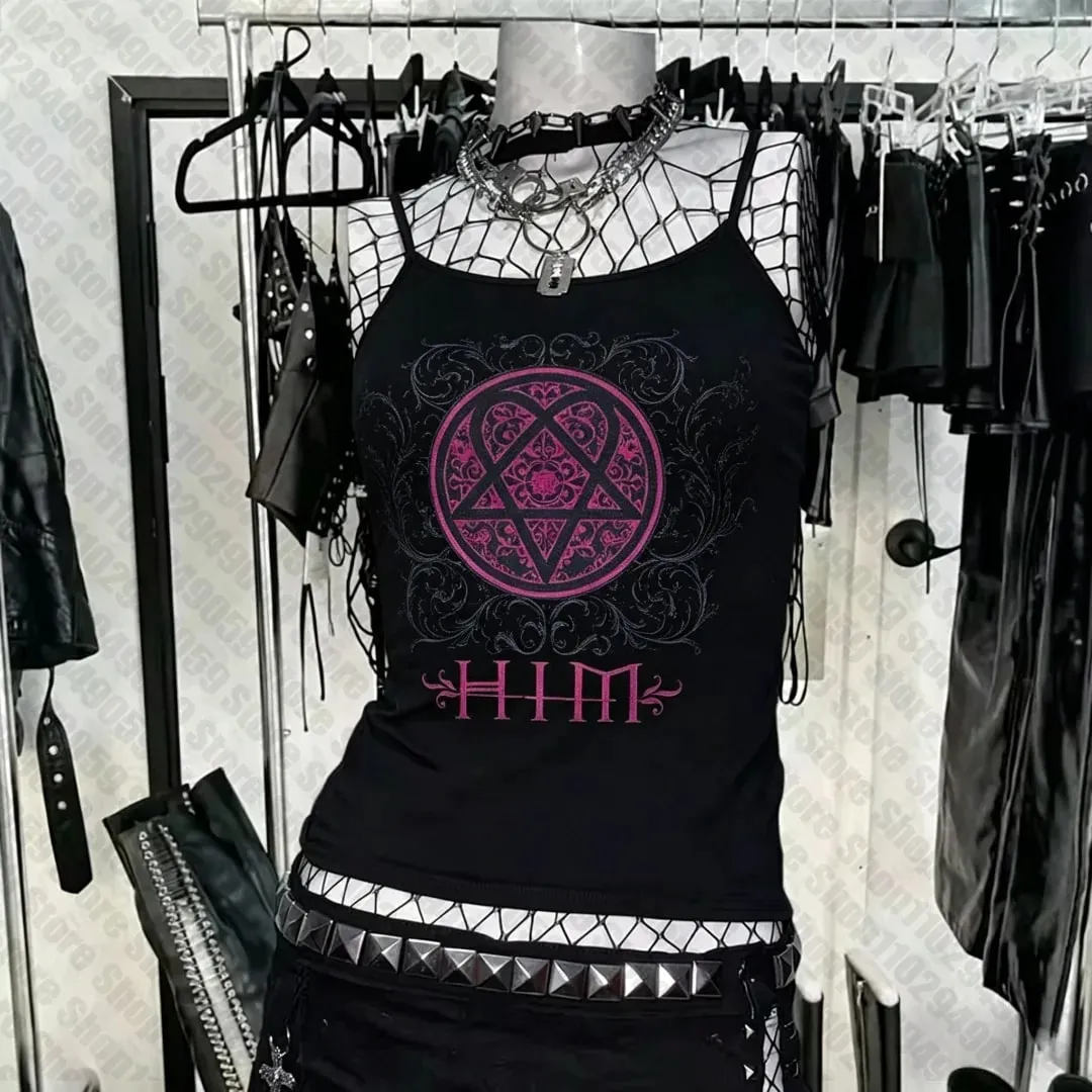 Grunge Clothes Y2k Tops Women's Cropped Summer 90s Clothes Vintage Crop Top Woman Female Clothing Trashy Y2k 2000s Tanks & Camis
