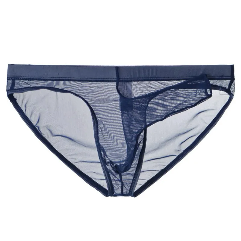 Panlalaking Underwear Mesh Transparent Elephant Nose Briefs Manipis Magaan Mabilis na Dry Mababang Baywang Breathable Panloob — image 14