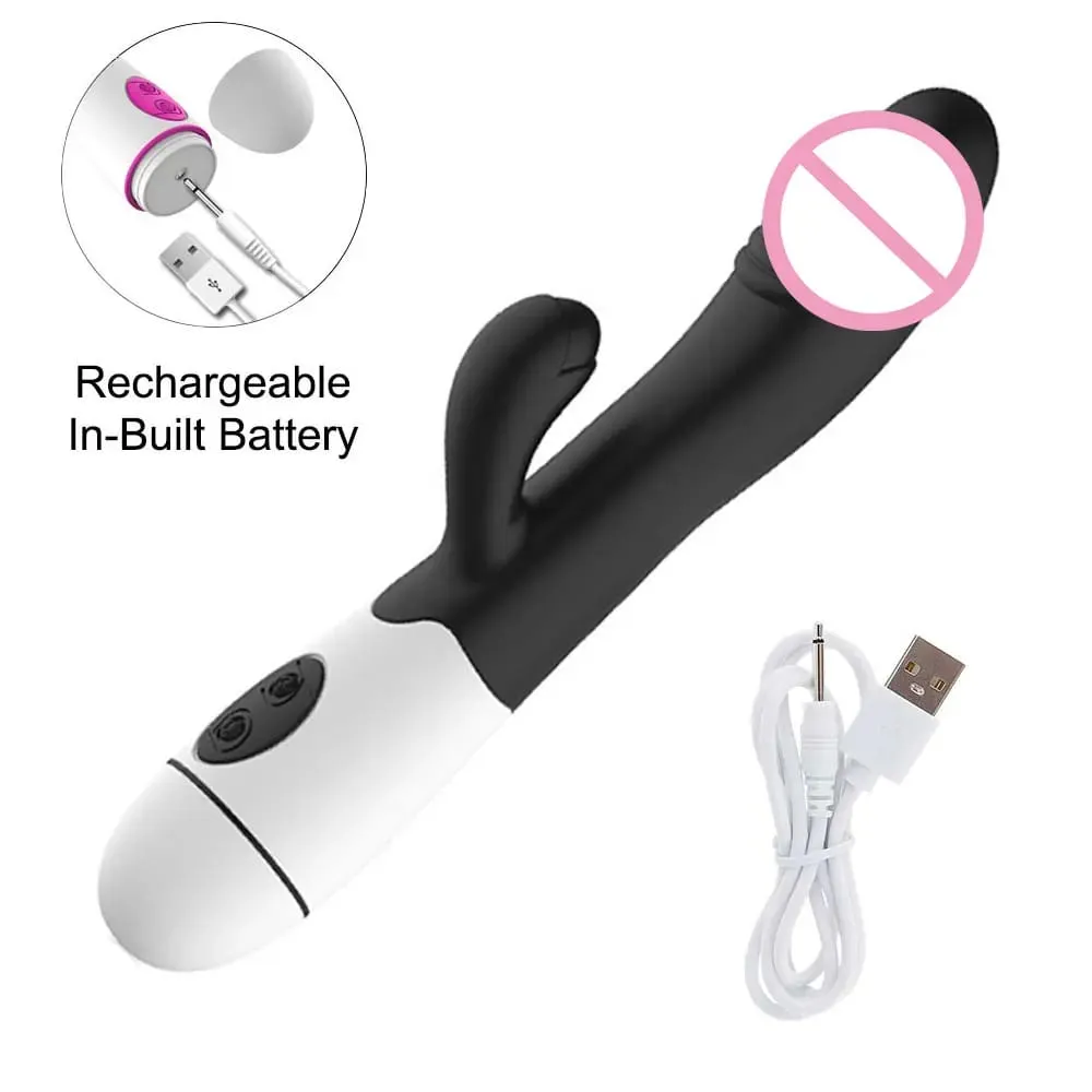 30 ความเร็วชาร์จมือถือซิลิโคนผู้ใหญ่ Clit Clitoral Clitoris Sex Toy G Spot Dual มอเตอร์กระต่าย Vibrator สำหรับผู้หญิงหญิง — image 4