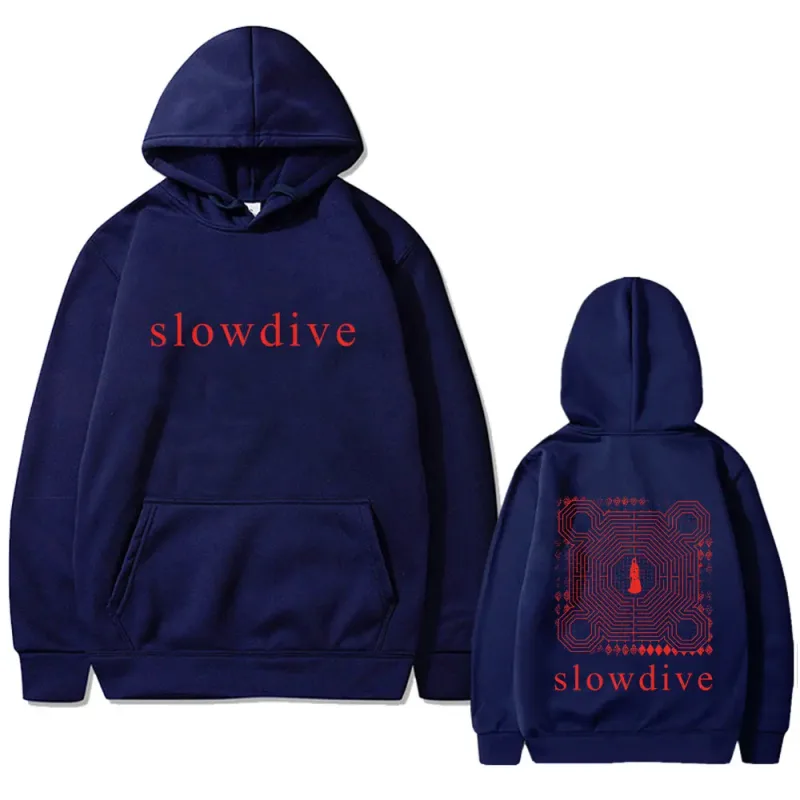 Rock Band Slowdive Everything Is Alive Print Hoodie Tour 90s Classic Vintage Men Women Oversized Streetwear Male Casual Hoodies