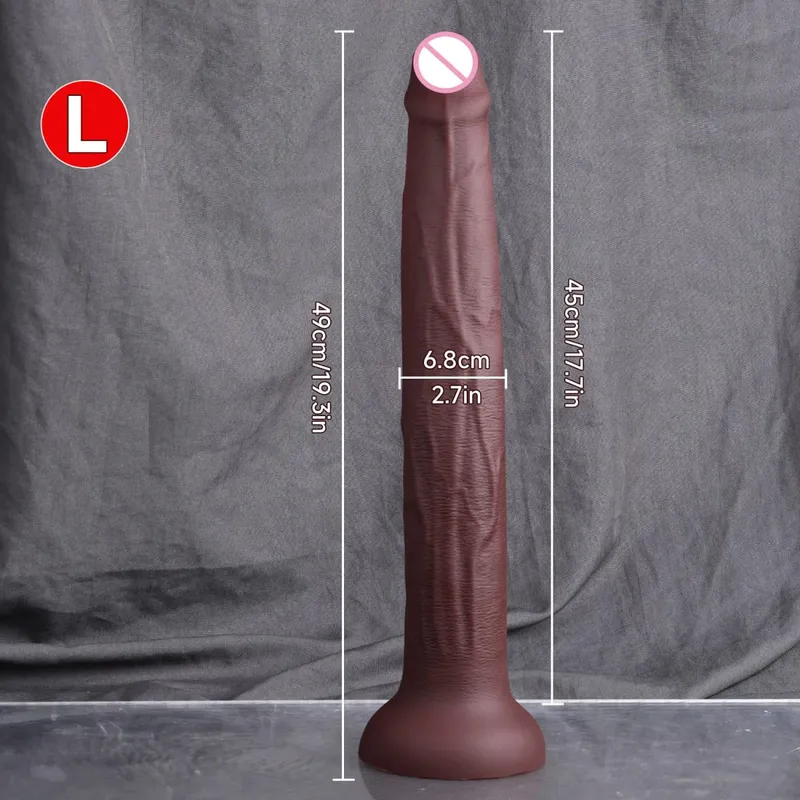 Long Dildo Realistic Snake Shape Single Layer Silicone Big Penis Soft Anal Sex Toys Suction Cup Dick for Women G-spot Orgasm 18+ — image 9