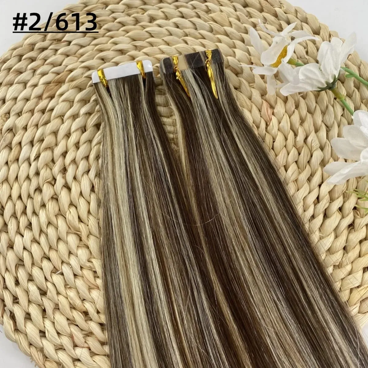 Blonde Seamless Tape in Hair Extensions Human Hair Skin Weft PU Tape on 20 PCS 18'-30' Length Easy Installation Hair Extensions — image 21