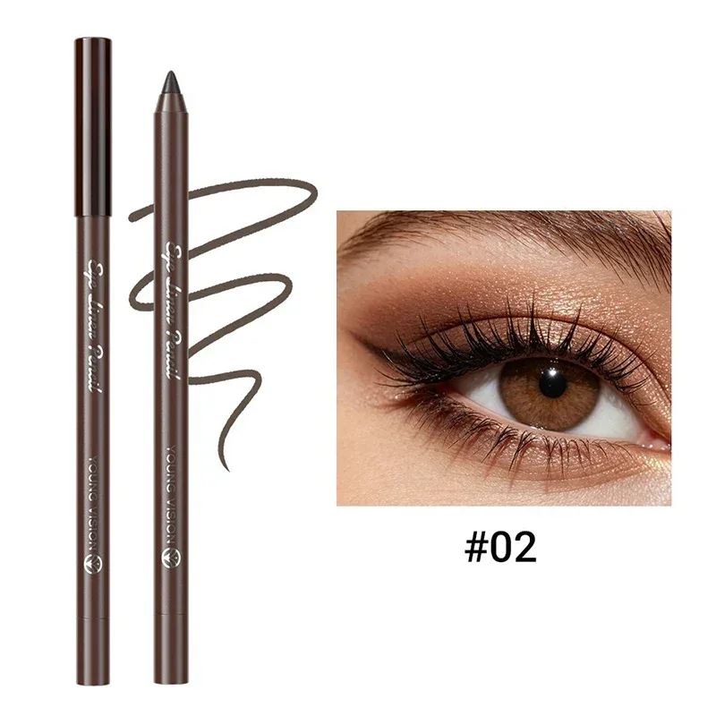 14 Color Eyeliner Pencil Pearlescent Matte Dark Purple Red Eye Liner Waterproof Long Lasting High Pigment Eyeshadow Makeup — image 11