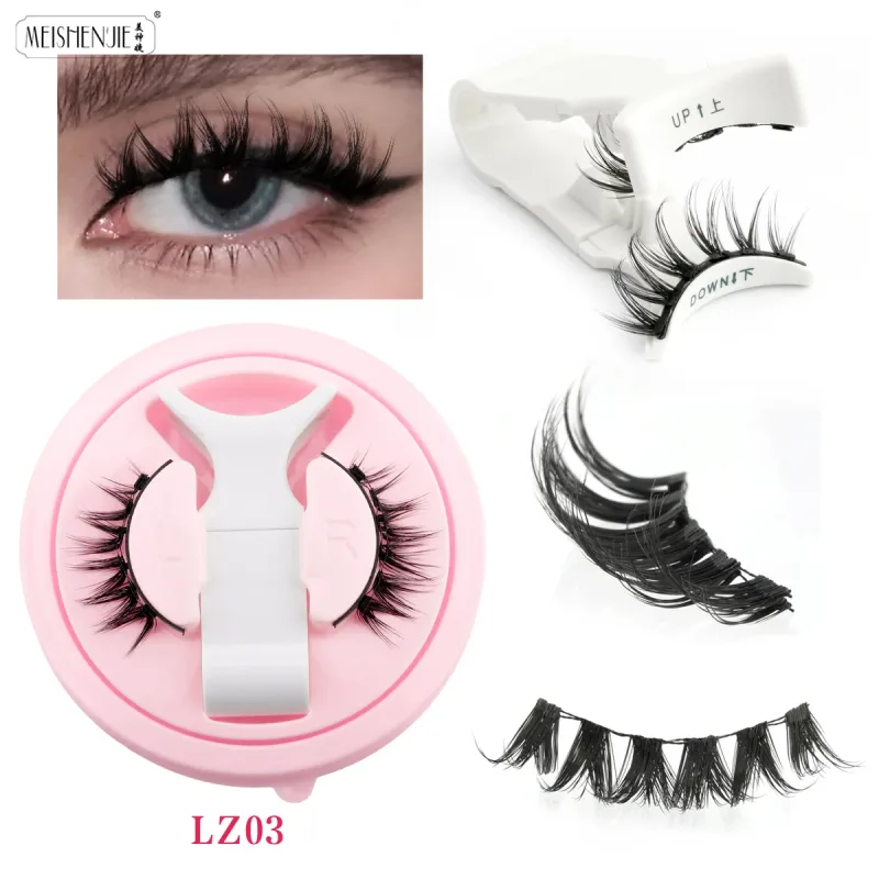 Magnetic Eyelashes 1Pcs No Glue Needed Reusable Natural Look 3D Lashes Easy Apply Soft Magnetic Lashes Kit for Eye Makeup
