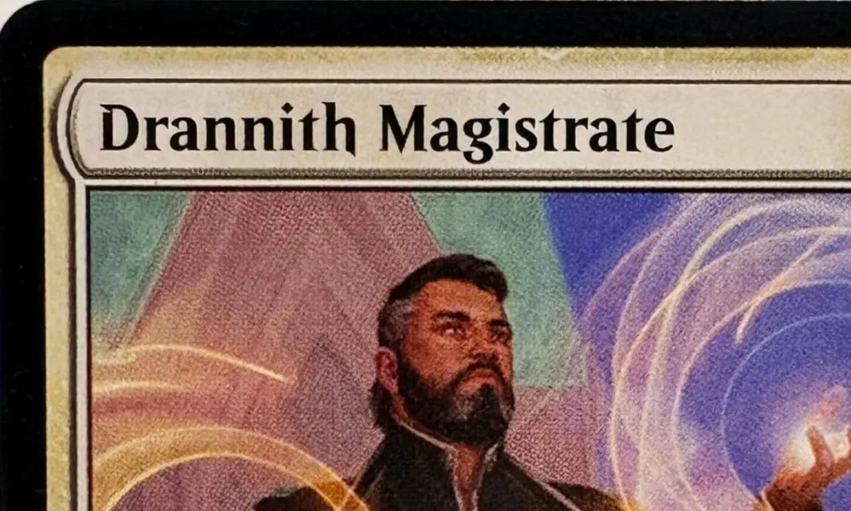 LK7 Commander's Plate Drannith Magistrate Esper Sentinel Smothering Tithe High-Quality TCG Proxy Cards (Black-Core) — image 2