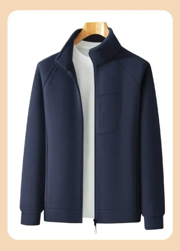 Men Double-sided Polar Fleece Hoodie Cardigan Solid Full Zip Warm Letter Print Casual Coats Thicken Sport Classic Sweatshirts