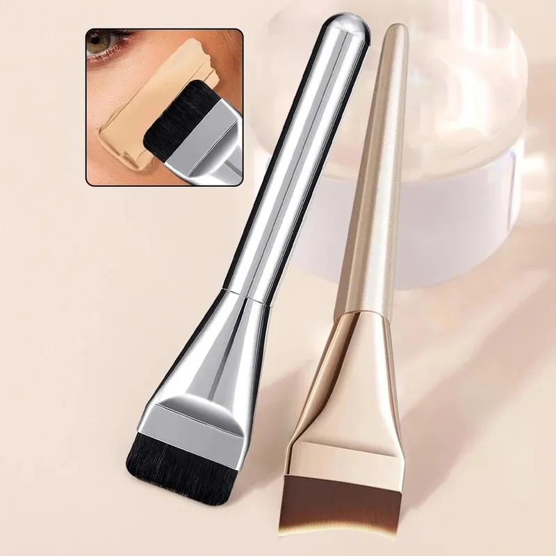 Black Foundation Make up Brush Cream Foundation buffing Makeup Brush Big Foundation Brush Synthetic Hair Face Makeup Tool — image 9
