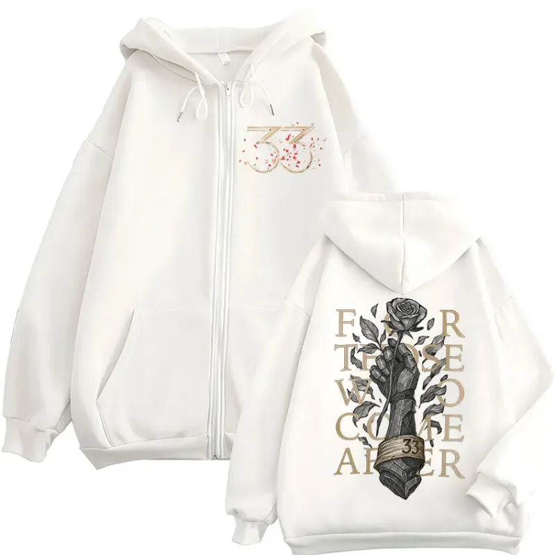 Game Clair Obscur Expedition 33 For Those Who Come After Zipper Hoodies Men Women Long Sleeves Zip Up Sweatshirts Jackets Coats