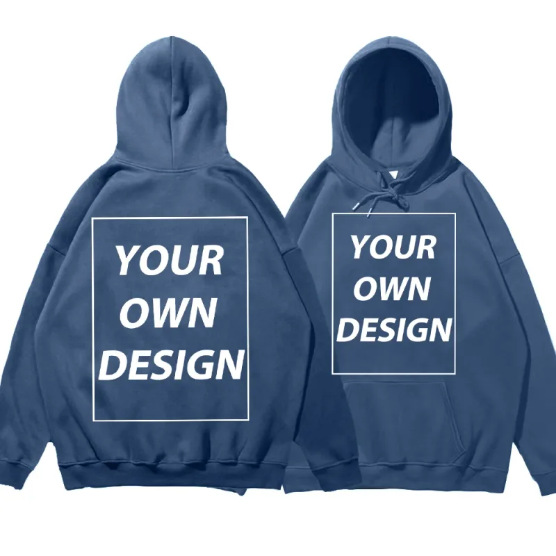 Personalized Customize Autumn Casual Sport Hoodie Men Fleece Team Basic Sweatshirts Street Office Top Daily Comfortable Workwear — image 4