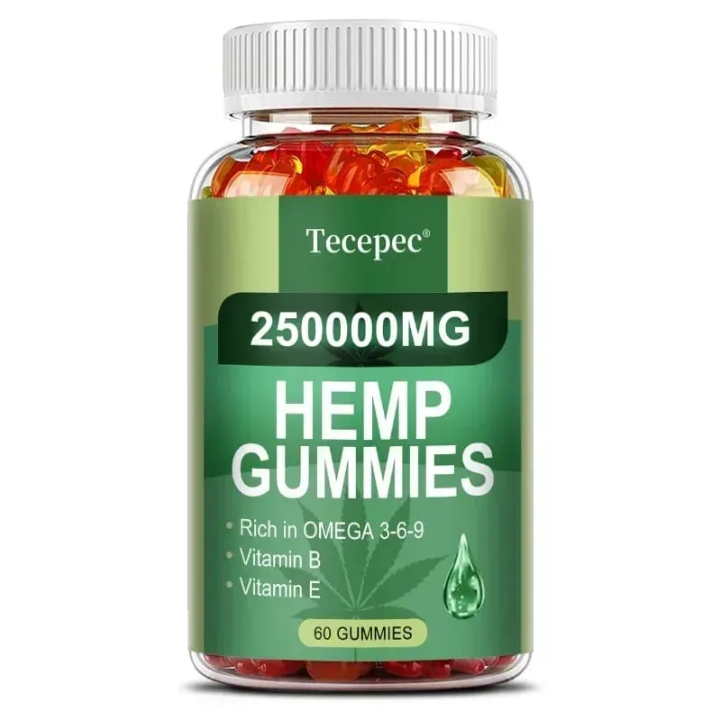 ประกอบด้วยโอเมก้า 3-6-9 วิตามิน B E Gummies - บรรเทาความเครียด การนอนหลับ อารมณ์ ผิว เล็บ โฟกัสร่วมสนับสนุนอาหารเสริมที่ไม่ใช่จีเอ็มโอ — image 8