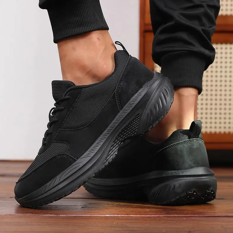 New Stylish Wide Width Men's Casual Sneakers Breathable Lightweight Non-Slip Shoe Outdoor High-Quality Leisure Thick-Soled Shoes — image 6