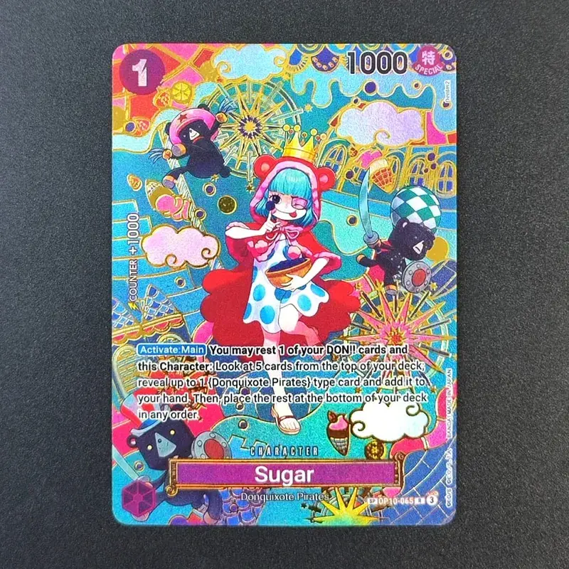 Diy One Piece Op14 Sp Card The Azure Sea Seven Hancock Perona Mihawk Sengoku Kid Killer Sugar English Collection Tcg Anime Card — image 10