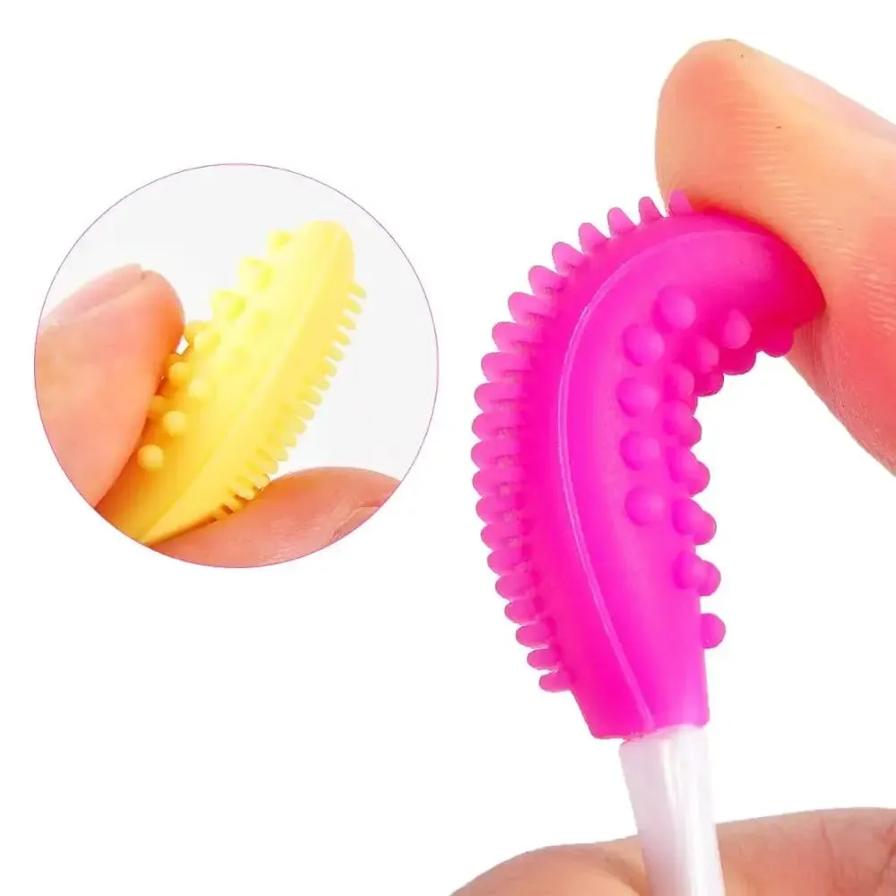 En gros 4 pièces nouveau Design de mode nez Double face outil Silicone lèvres gommage exfoliant brosse pinceaux de maquillage ensemble de pinceaux de maquillage — image 4