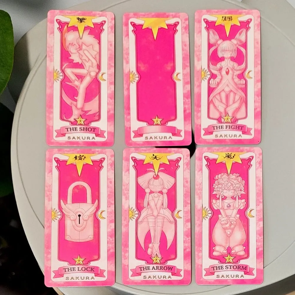 11x5.5cm Cardcaptor Sakura Tarot Deck - Complete 56 Card Set | Pink Sakura Edition for Fans & Cosplay — image 6