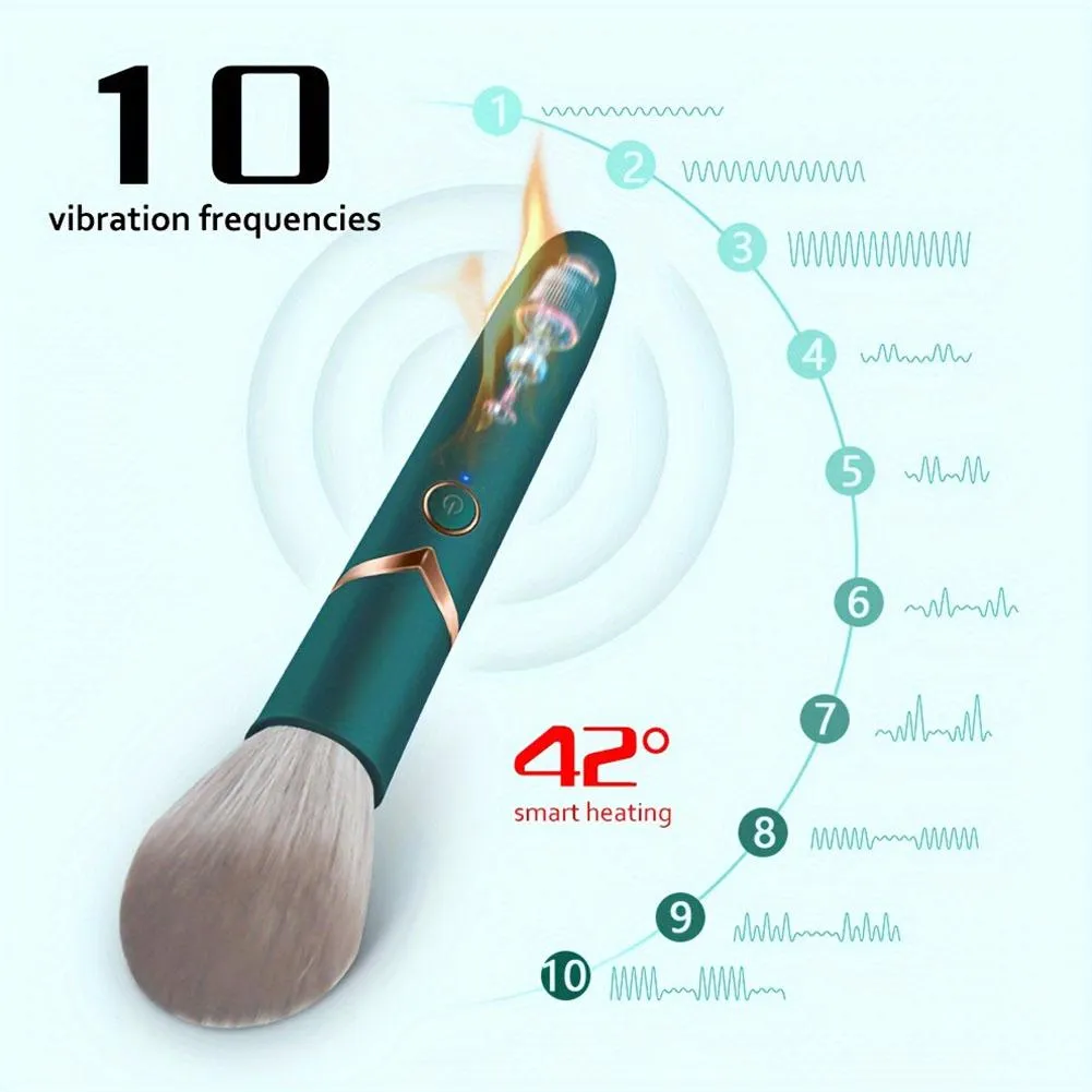 Electric Makeup Brush Sonic Vibrating Liquid Foundation Powder Blush Blending Tool Ergonomic USB Rechargeable Beauty Face Massag — image 5
