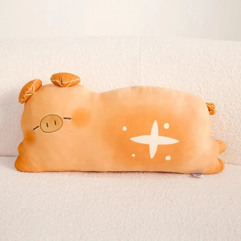 50cm Cute Toast Pillow Soft Plush Sofa Cushion Adorable Cat Rabbit Pig Bread Shape Hugging Pillow Gifts For Home Decor