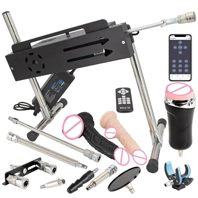 200W Super Powerful Stroke 1-15cm Automatic Masturbation Machine with Dildo Attachments Support Three Controllers Sex Machines — image 15