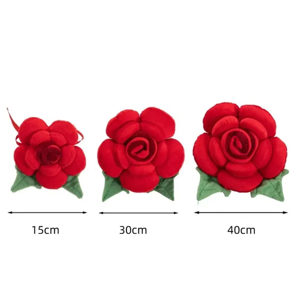 New Large Rose Shaped Pillow Plush Colorful Sofa Flower Cushion Simulated Car Interior Cushion Wedding Party Supplies