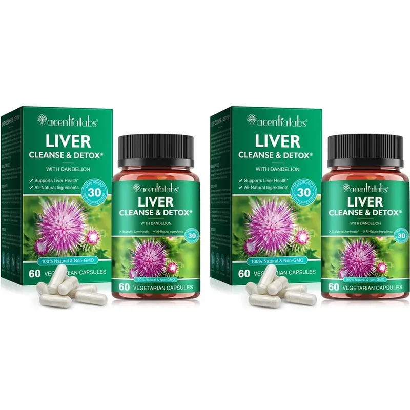 Acentialabs Liver Cleanse & Detox Capsules with Dandelion Milk Thistle Extract for Liver Digestion Health Support 60 Capsules — image 9