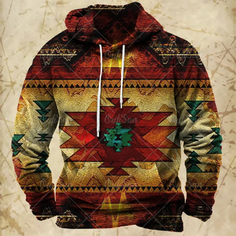 Vintage Hoodie For Men Harajuku 3D Print Autumn Long Sleeve Sweatshirts Oversized Y2k Clothing Men's Hoodies Fashion Streetwear — image 4