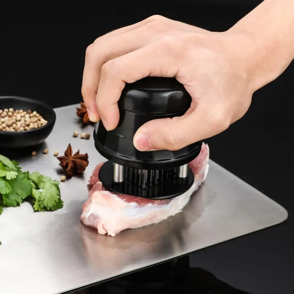 56 čepelí Jehlový tenderovač masa Nerezová ocel Maso Hovězí Steak Palička Maso Tenderizer Přenosné kladivo Pounder Nástroje na vaření — image 5