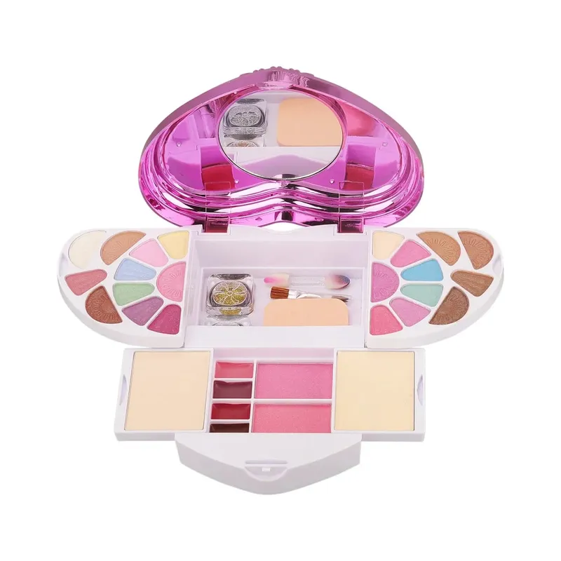 Kit Solek Set Penuh untuk Wanita Pelbagai fungsi Semua dalam Satu Kotak 32 Warna Bedak Wajah Berus Penyerlah Pembayang Mata Palet Mekap — image 5