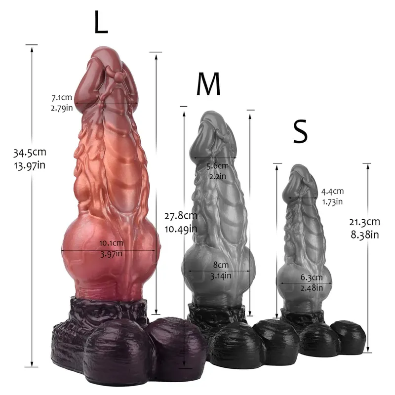 Double Layer Silicone Fantasy Dog Knot Dildo Blue Butt Plug with Sucker Anal Dilator Masturbate Sex toy for Adult 18+ — image 16