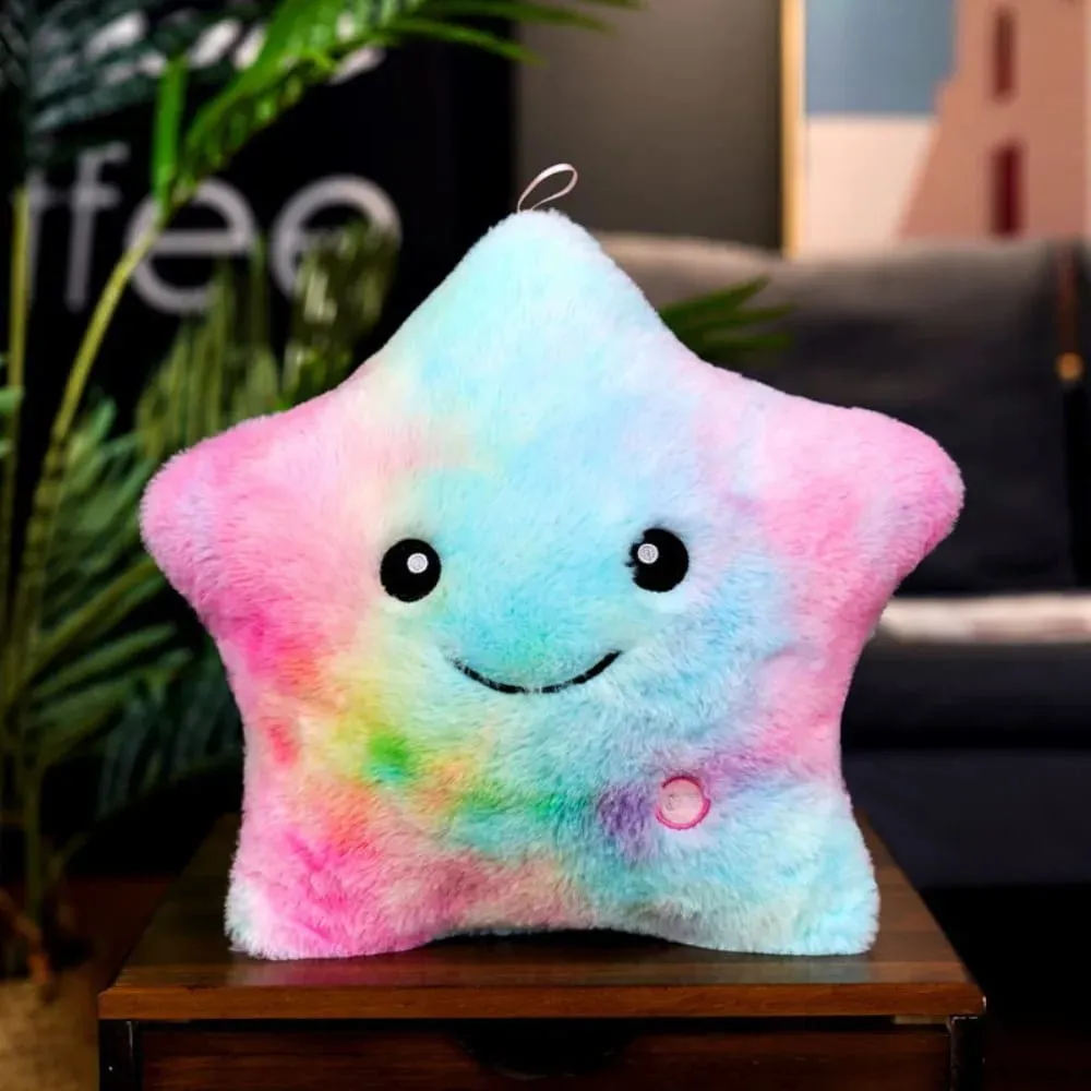 Cute LED Electronic Star Plush Toy Star Soft LED Star Doll Toy Home Decoration Baby Kid Toys Soft Star Pillow — image 13