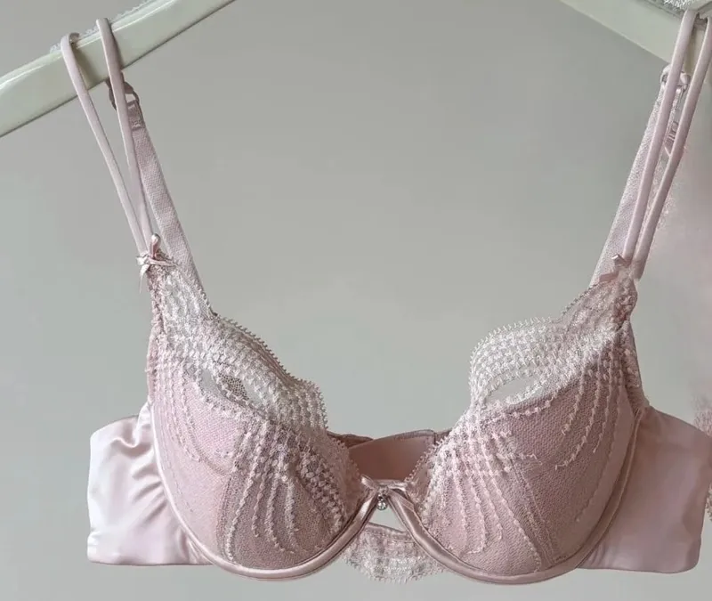 Half Cup Lingerie Set Women Thin Cup Push Up Soft Underwire Bra Panty Small Chest Gather Side Support Anti Sag Underwear 32‑38 — image 13