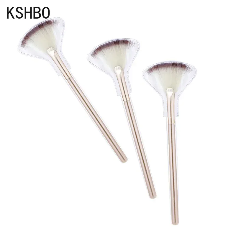 5pcs Fan Brushes Facial Brushes Soft Makeup Brush Cosmetic Applicator Tools Wooden Handle and Soft Fiber for Peel Mask — image 5