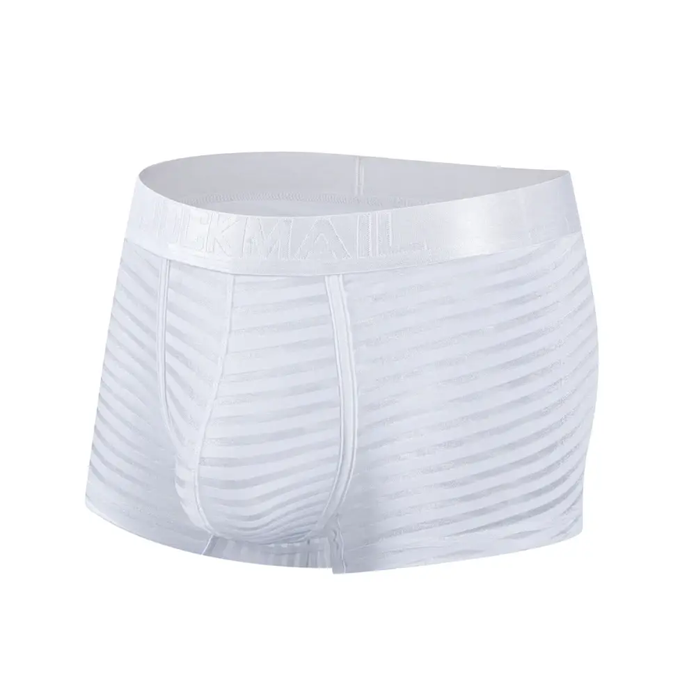 Sexy Men Underwear Boxer Shorts Transparent Mesh Underpants Trunks Men Panties Low Waist Nylon Breathable Quick Drying