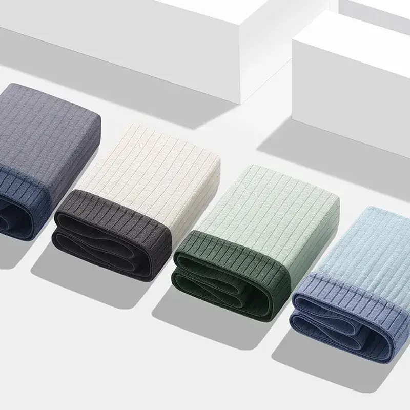 1/4 PCS Men's Underwear Men's Pure Cotton Four Corner Shorts All Cotton Antibacterial Crotch Teenage Boy Flat Angle Underwear