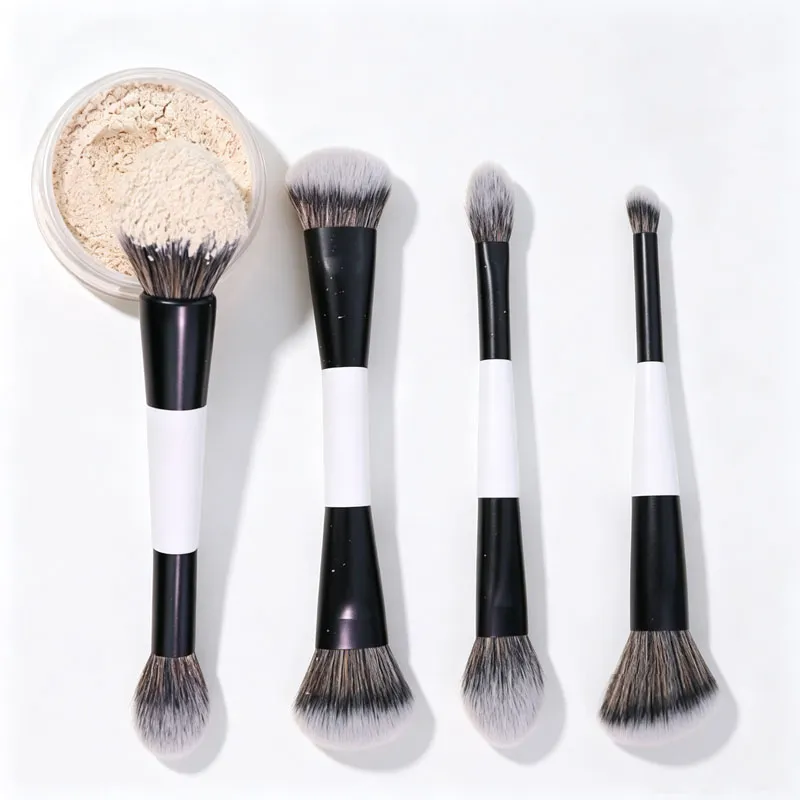 Multifunctional Make Up Brush Double Ended Angled Foundation Makeup Brushes Blush Make Up Brush Wood Handle Cosmetic Tool HZS35 — image 4
