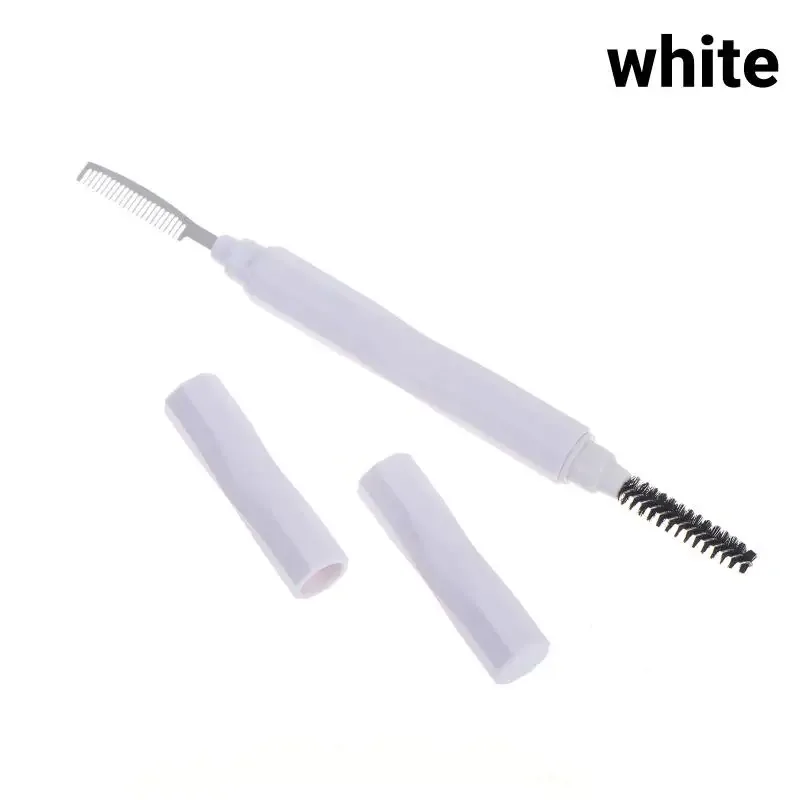 (.) 1Pc Eyebrow Make Up Brushes Dual Ended Brow Comb Makeup Brush Stainless Steel Eye Lashes Roller Eyelashes White Beauty Tool