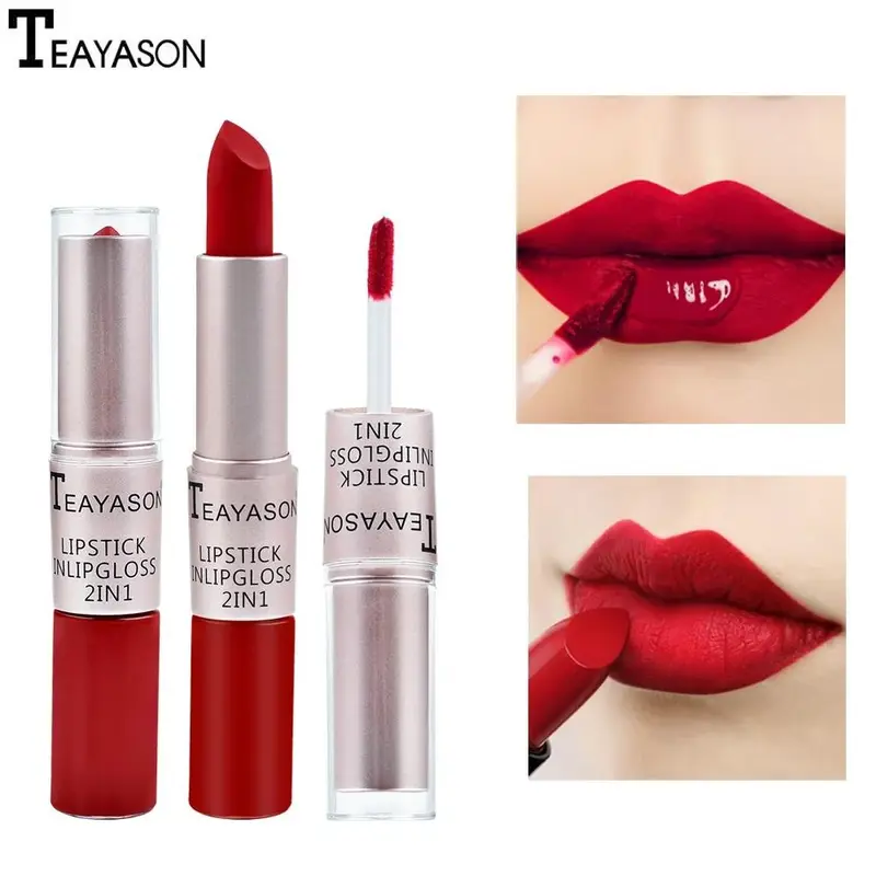Mat flydende læbestift Vandtæt Non Transfer Long Wear Pink Lip Gloss Tint Fugtgivende Makeup til Kvinder Damer — image 2