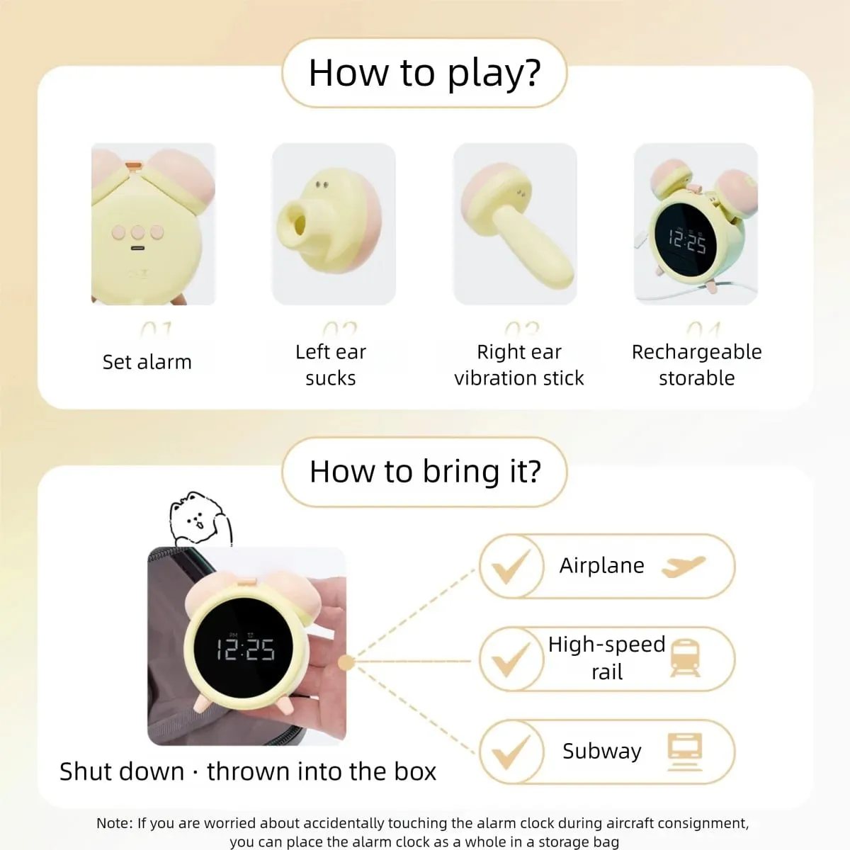 Alarm Clock Shape Creative Sucking Vibrator Clitoral Stimulator with Licking Tongue for Women Adult Sex Toy — image 6