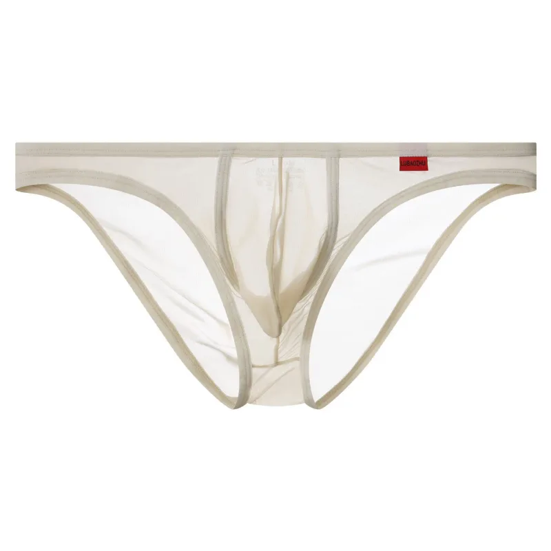 Ultra Thin Men's Underwear Large Pockets Triangular Underpants Transparent Lightweight Briefs — image 1