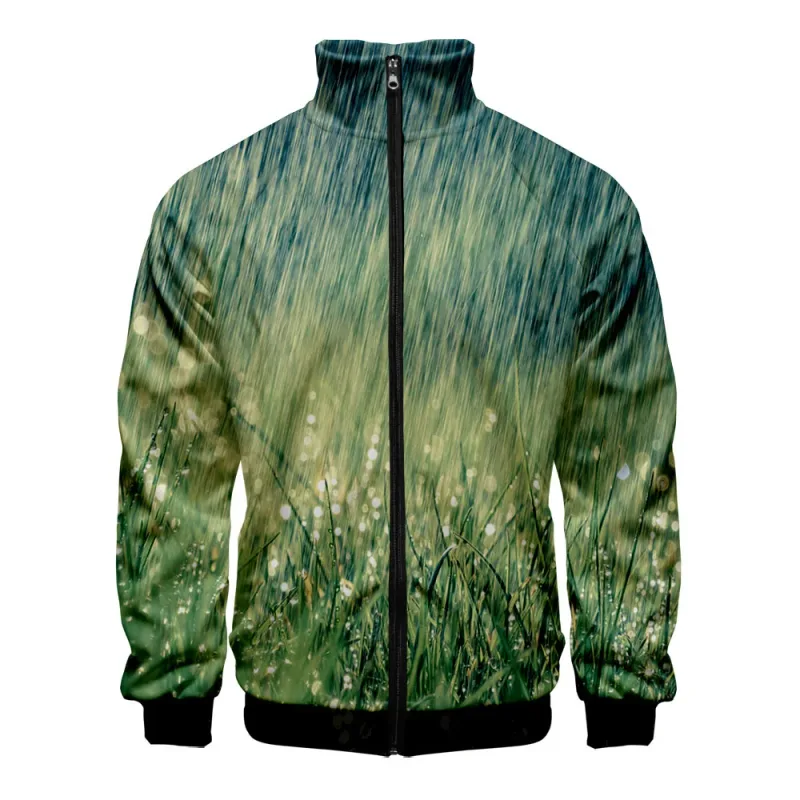 Harajuku Popular Rain 3D Print Zipper Raglan Jacket Windbreaker Boys/Girls Comfortable Stand Collar Jackets Coats — image 15