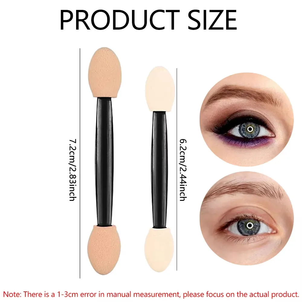 10/30/300pcs Double Ended Eyeshadow Brush Eyeshadow Applicators 6.2cm Makeup Sponge Brushes For Women Cosmetic Beauty Tool — image 2