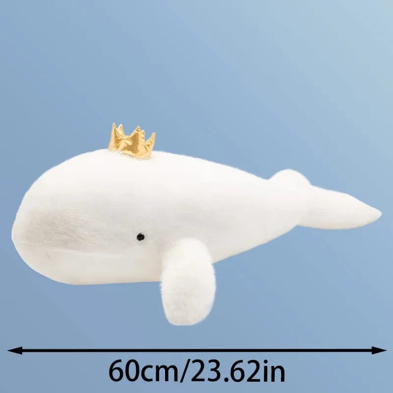 60cm Cute Beluga Whale Plush Toys Super Soft Plush Throw Pillow Skin-friendly Sleep Companion Decorative Ornament Gift For Child