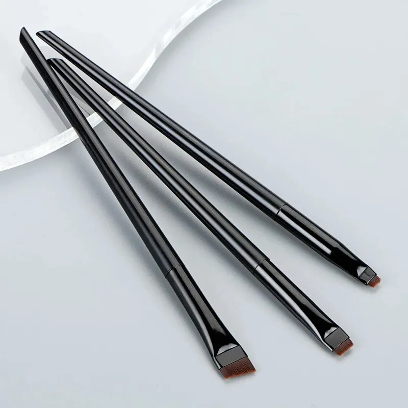 3pcs Blade Eyeliner Brush Eyebrow Brush Portable Flat Fine Eyeliner Pencil Eyebrow Contour Makeup Brush