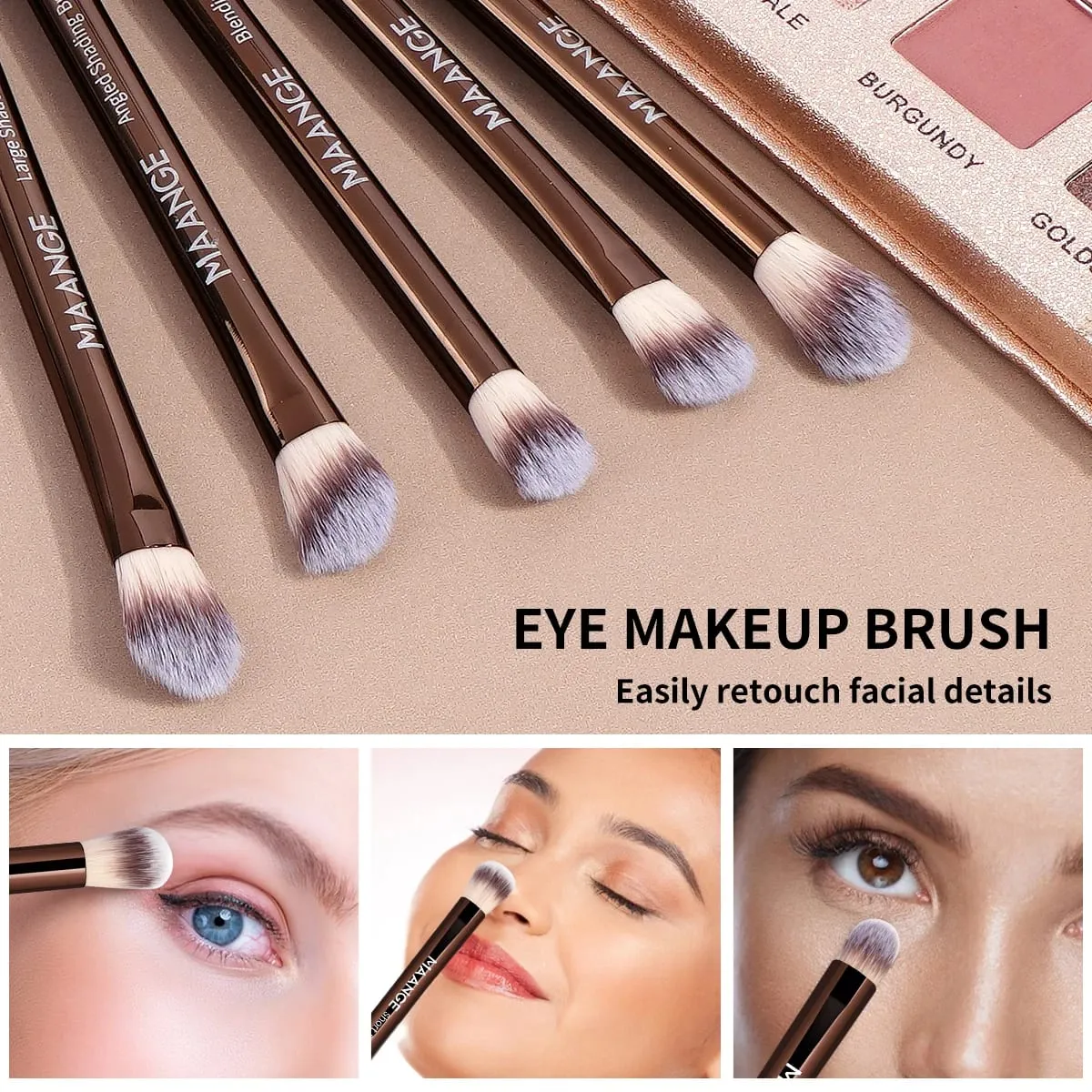 Pro Makeup Brush Kit 20pcs Brushes with Storage Bag Dual End Foundation Powder Blush Eyeshadow Brush Beauty Blending Kit — image 5