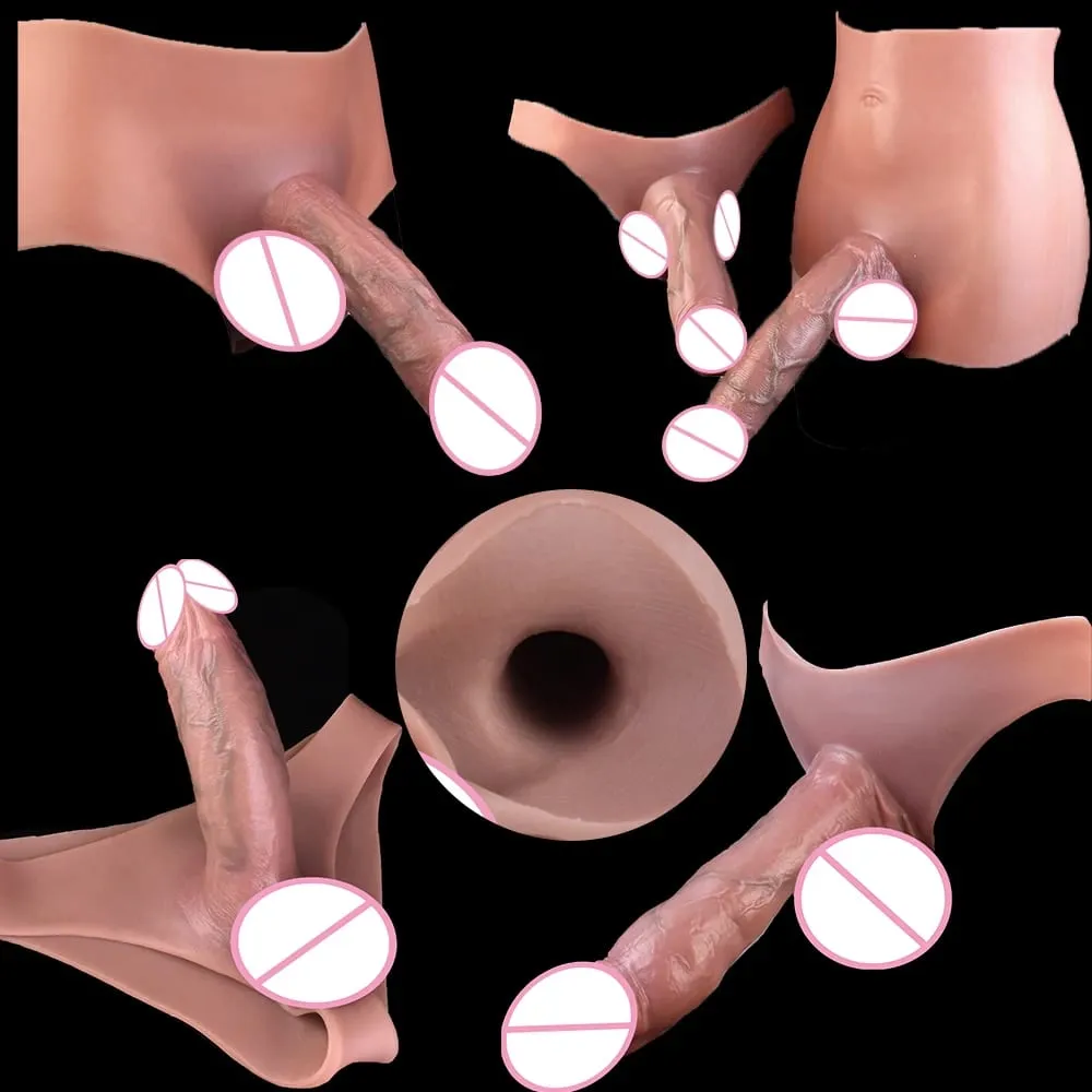 Elastic Silicone Harness Panties Hyper-Realistic Hollow Dildo Cover Wearable Male Sheath Long-Lasting Intimate Adult Couple — image 5