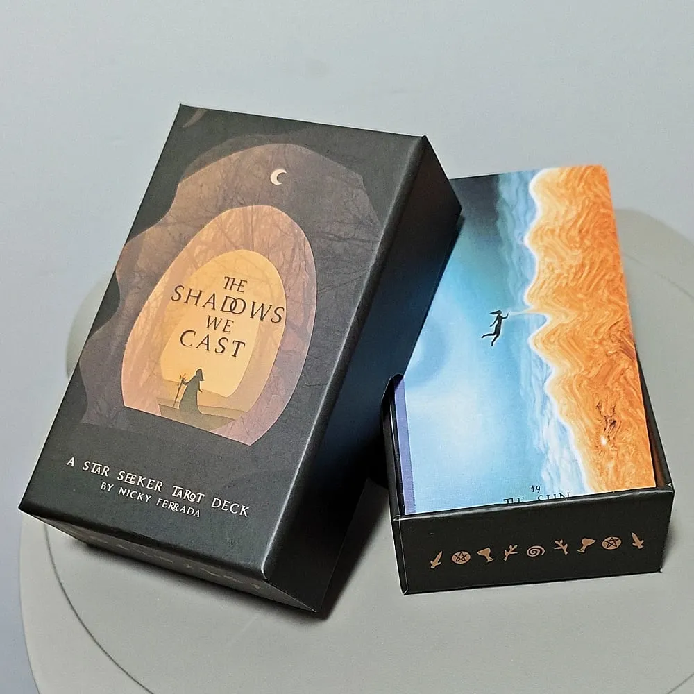 12*7cm in Rigid Box - The Shadows We Cast Star Seeker Tarot Deck Atmospheric & Mystical 79-Card Set for Intuitive Readings