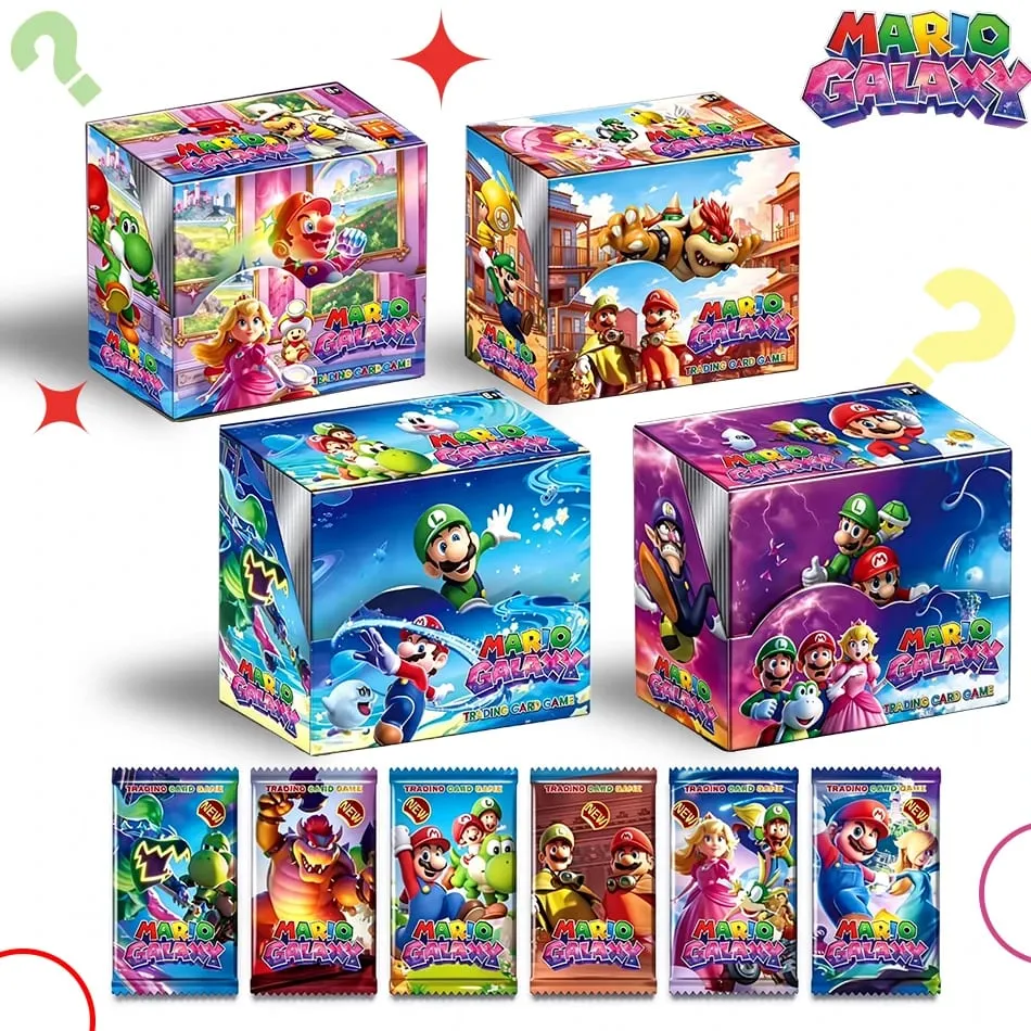 New 36pcs Mario Bros Game Cards Super Mario Trading Card Collection Action Figure English Booster Pack Battle Toy Gift — image 1