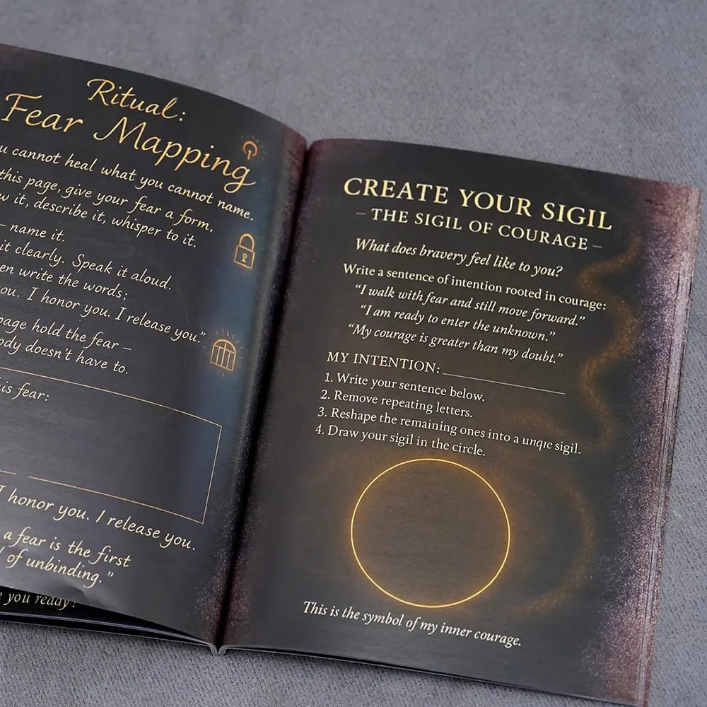 Gothic Shadow Work Journal Inner Alchemy Grimoire 51 Pages Grimoire Book of Shadows Bos Journal Planner Diary Grimoire 44 Guided — image 4